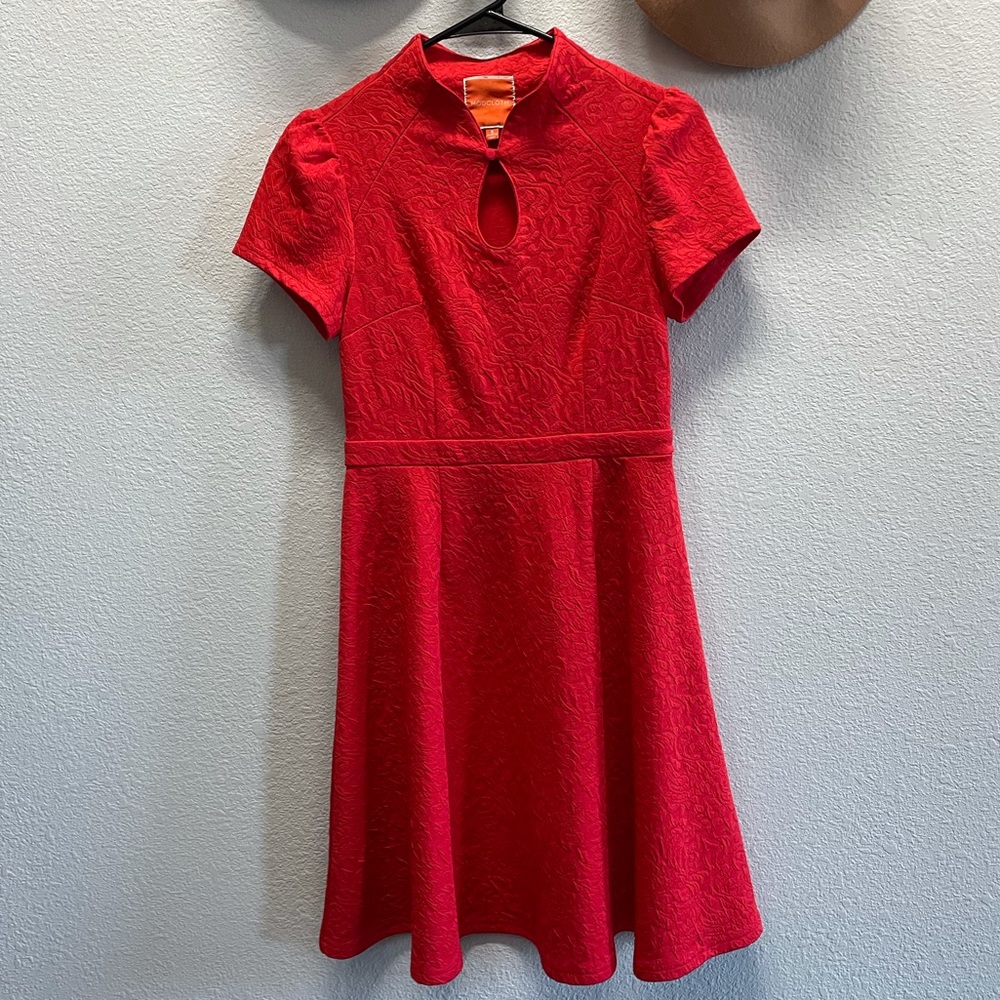 ModCloth Poinsettia Keyhole Dress